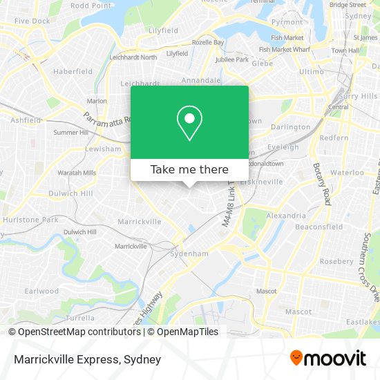 Mapa Marrickville Express