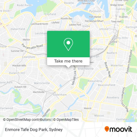 Mapa Enmore Tafe Dog Park