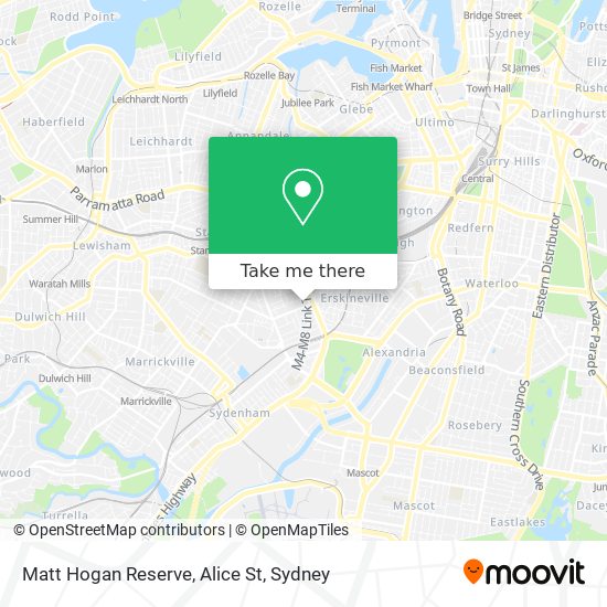 Matt Hogan Reserve, Alice St map