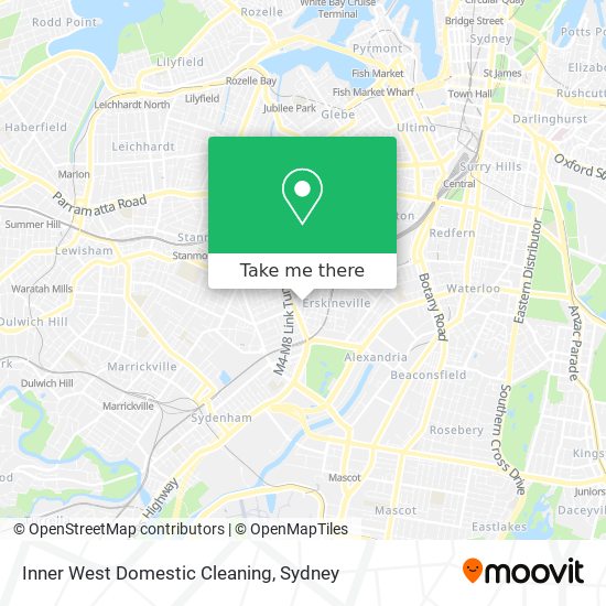 Inner West Domestic Cleaning map