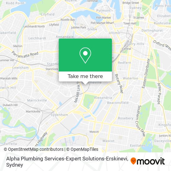 Mapa Alpha Plumbing Services-Expert Solutions-Erskinevi