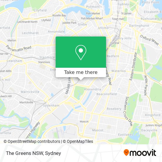 Mapa The Greens NSW