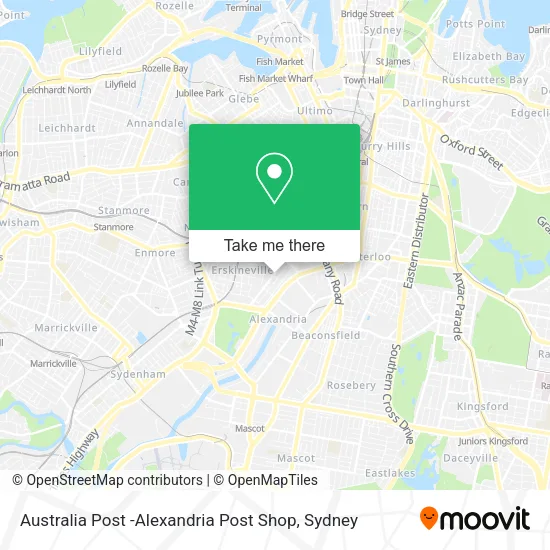 Australia Post -Alexandria Post Shop map