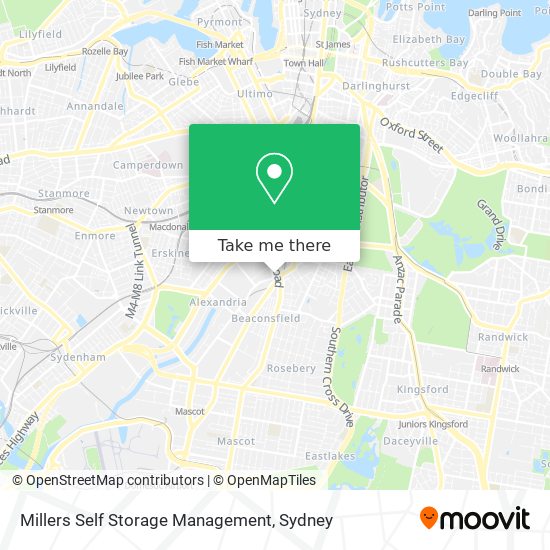 Mapa Millers Self Storage Management