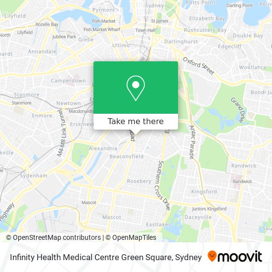 Mapa Infinity Health Medical Centre Green Square