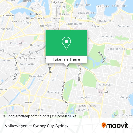 Volkswagen at Sydney City map