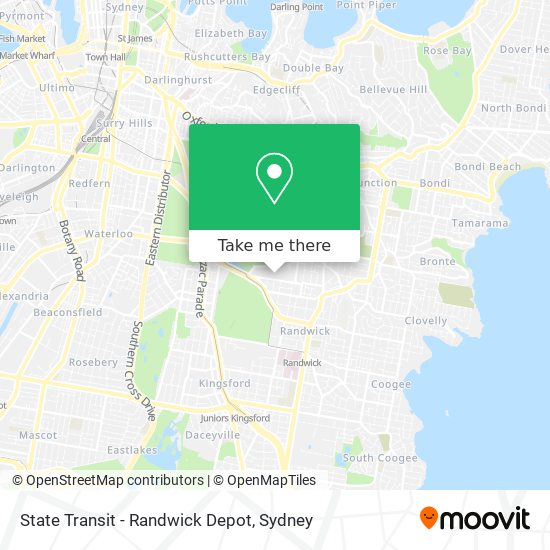 State Transit - Randwick Depot map