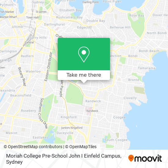 Mapa Moriah College Pre-School John I Einfeld Campus