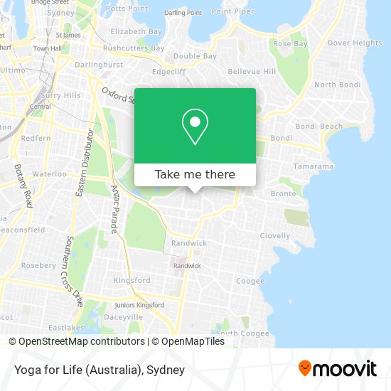 Yoga for Life (Australia) map