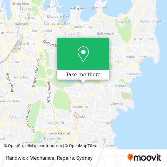 Mapa Randwick Mechanical Repairs