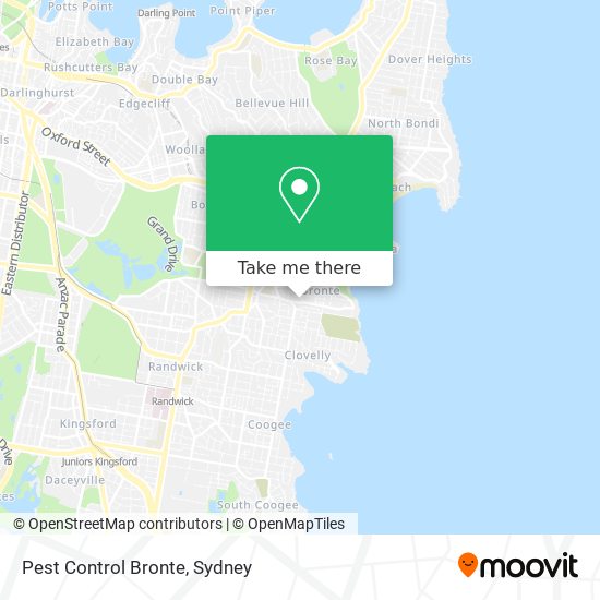 Pest Control Bronte map