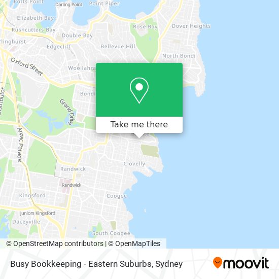 Busy Bookkeeping - Eastern Suburbs map