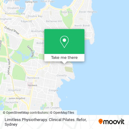 Limitless Physiotherapy. Clinical Pilates. Refor map