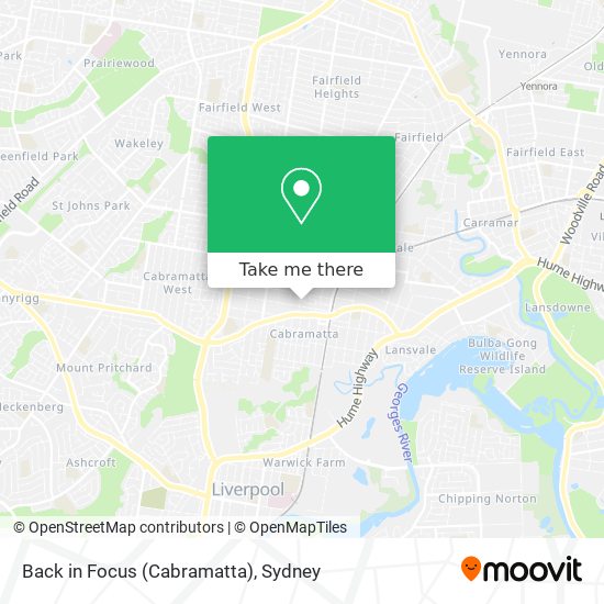Back in Focus (Cabramatta) map