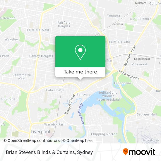 Brian Stevens Blinds & Curtains map