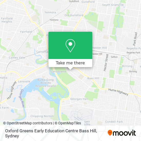 Oxford Greens Early Education Centre Bass Hill map