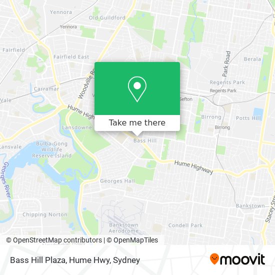 Bass Hill Plaza, Hume Hwy map