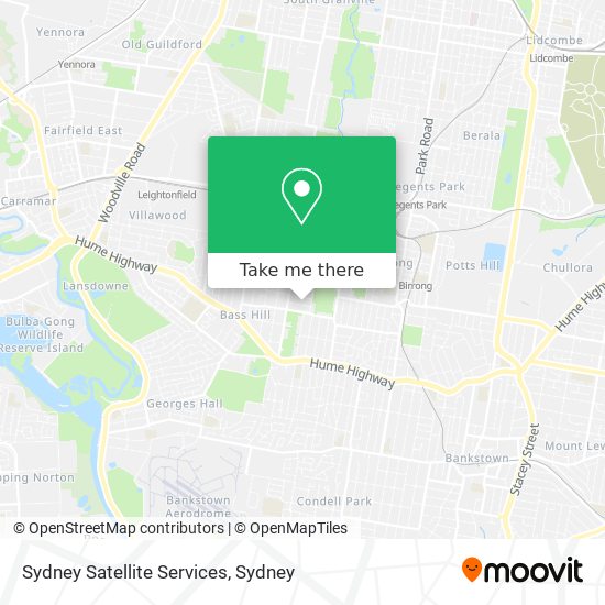 Sydney Satellite Services map