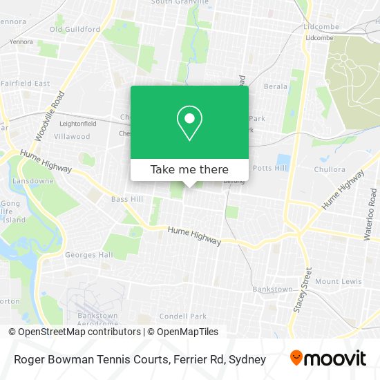 Roger Bowman Tennis Courts, Ferrier Rd map