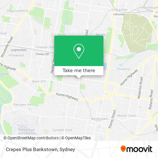 Crepes Plus Bankstown map