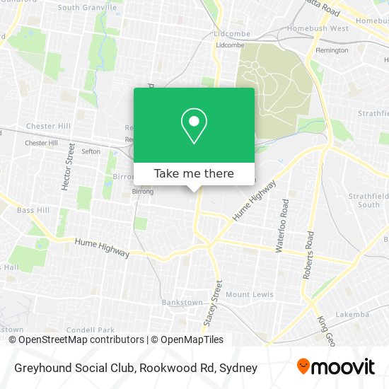 Mapa Greyhound Social Club, Rookwood Rd