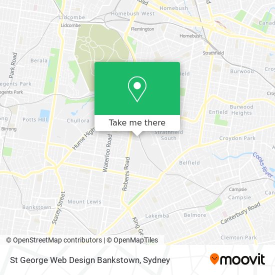 St George Web Design Bankstown map