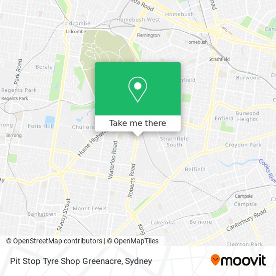 Mapa Pit Stop Tyre Shop Greenacre