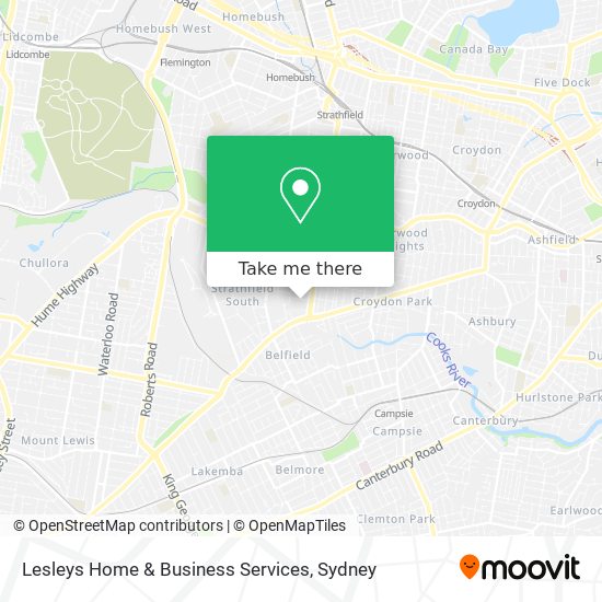 Lesleys Home & Business Services map