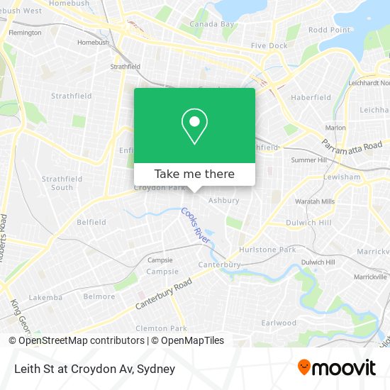 Leith St at Croydon Av map
