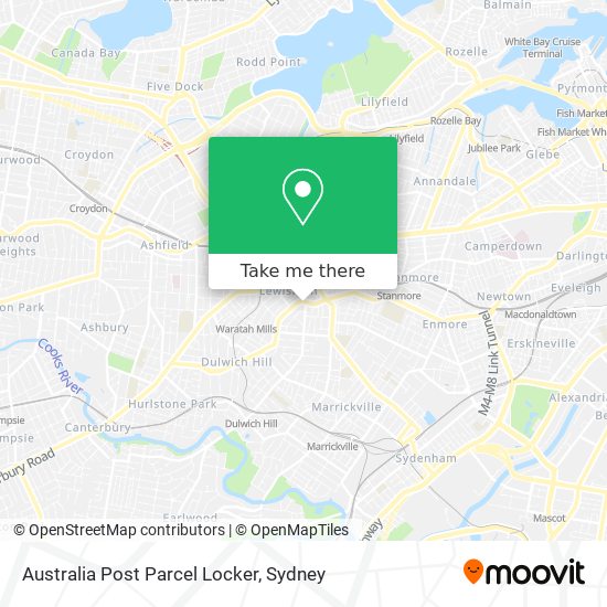 Mapa Australia Post Parcel Locker