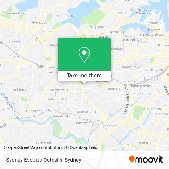Sydney Escorts Outcalls map