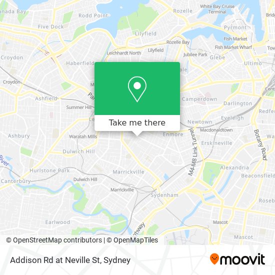 Addison Rd at Neville St map