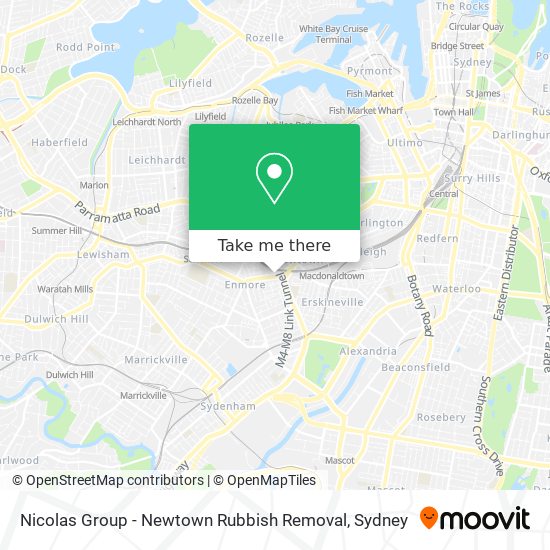 Nicolas Group - Newtown Rubbish Removal map