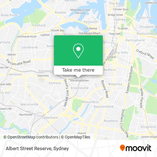 Mapa Albert Street Reserve