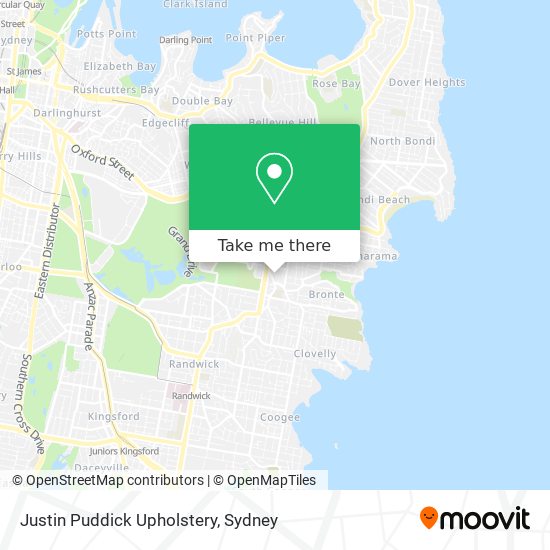 Justin Puddick Upholstery map