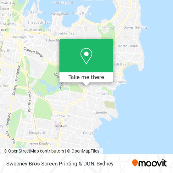 Sweeney Bros Screen Printing & DGN map