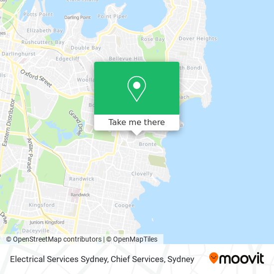 Electrical Services Sydney, Chief Services map