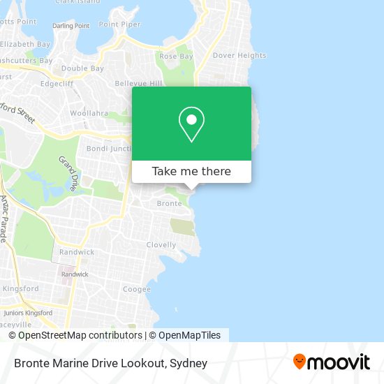Bronte Marine Drive Lookout map