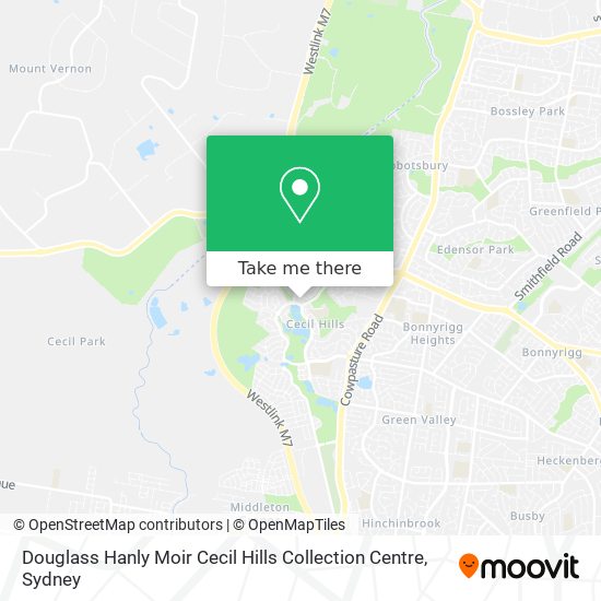 Douglass Hanly Moir Cecil Hills Collection Centre map