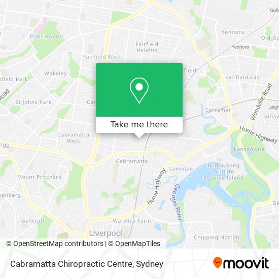 Mapa Cabramatta Chiropractic Centre