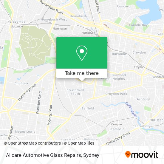 Mapa Allcare Automotive Glass Repairs