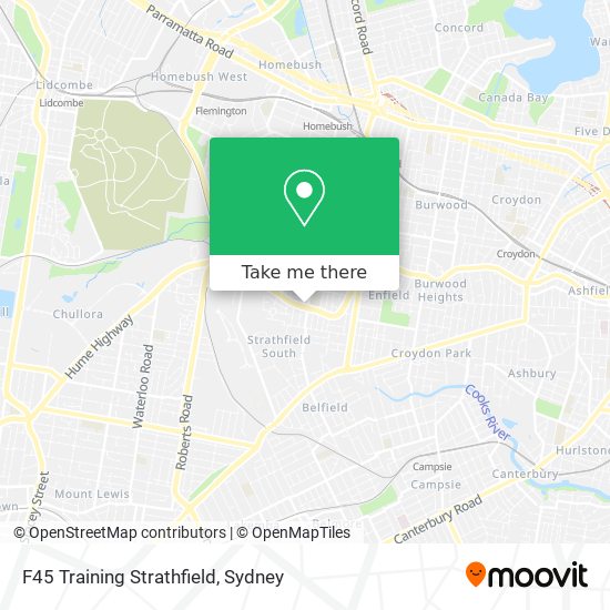 F45 Training Strathfield map