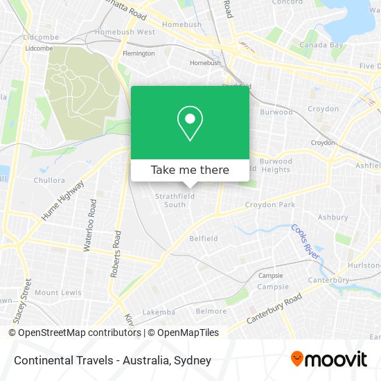 Continental Travels - Australia map