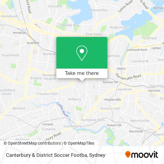 Canterbury & District Soccer Footba map