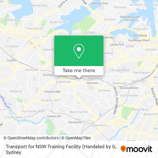 Transport for NSW Training Facility map