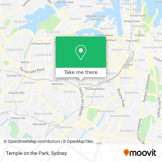 Temple on the Park map