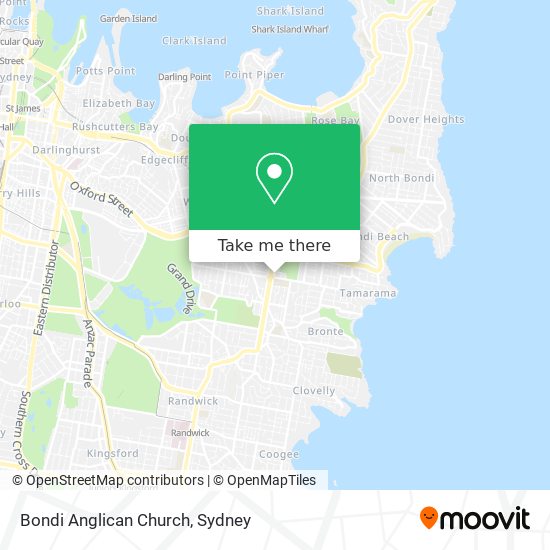 Mapa Bondi Anglican Church