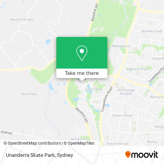 Unanderra Skate Park map