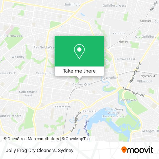 Mapa Jolly Frog Dry Cleaners