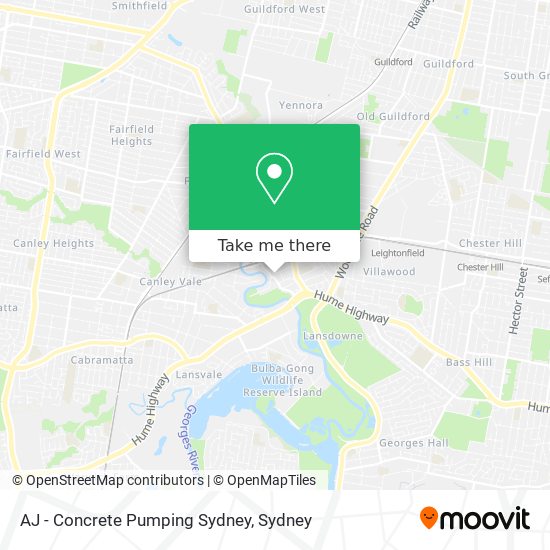 AJ - Concrete Pumping Sydney map